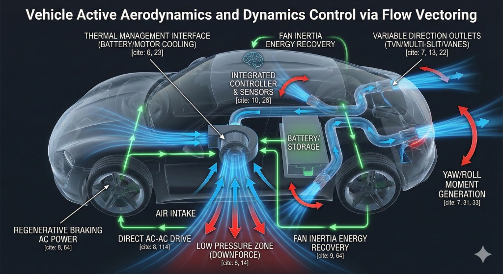 Illustration of the Active Aero Flow Vectoring concept